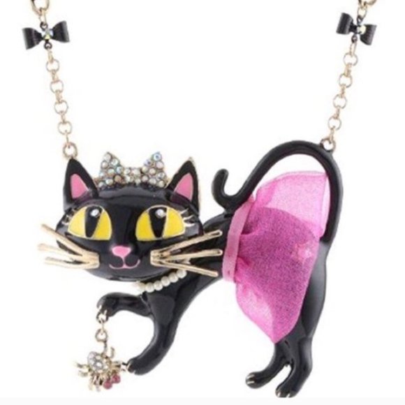 Betsey Johnson Jewelry - BETSEY JOHNSON Enchanted Forest cat necklace | NWT